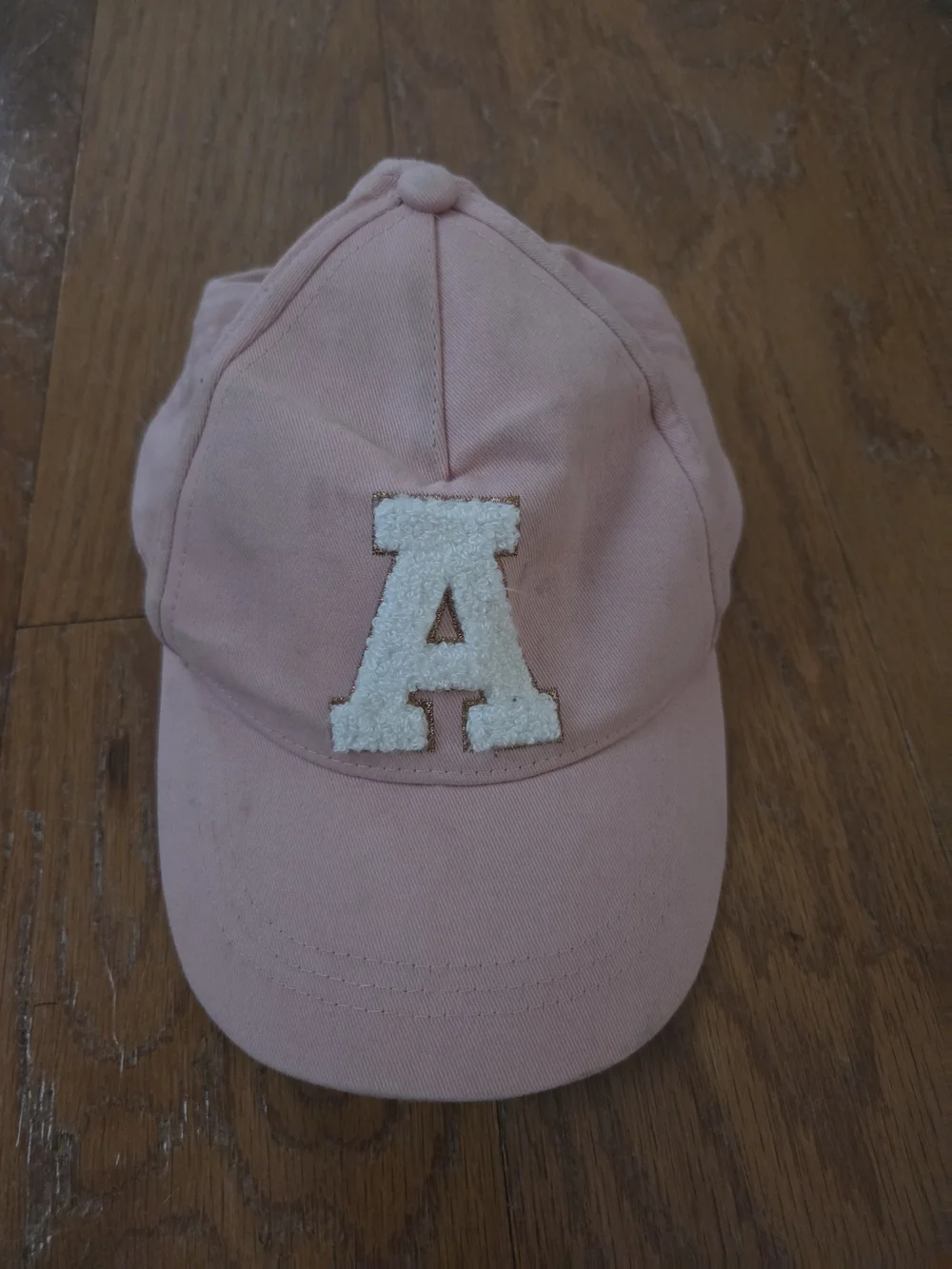 H&M Light Pink Kids Baseball Cap with White 'A' Patch